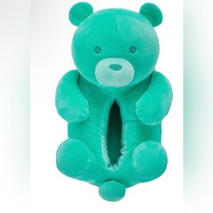 Plush Gummy Bear Kids Slippers - Teal NWT